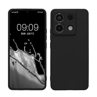 Afbeelding van kwmobile telefoonhoesje geschikt voor Xiaomi Redmi Note 13 Pro 5G / Poco X6 Hoesje smartphone Precisie camera uitsnede In mat zwart