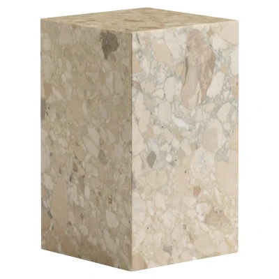 Afbeelding van Audo Copenhagen Plinth Tall bijzettafel 30x30 Kunis Breccia marmer
