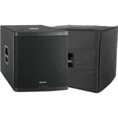 Afbeelding van Pronomic C 118SA actieve subwoofer + cover set 1600 Watt vermogen 18&quot; luidspreker met 3&quot; spreekspoel Frequentiebereik: 30 200 Hz 4 DSP presets Max. SPL: 126 dB inclusief beschermhoes