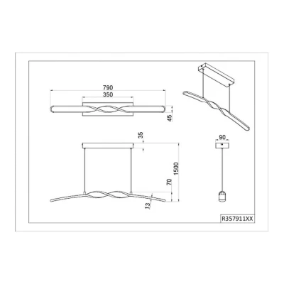 Afbeelding van Trio Design hanglamp Ginko zandkleurig R35791166