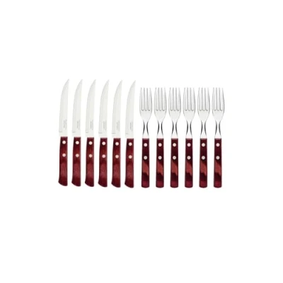 Afbeelding van Tramontina Churrasco bestekset 12 delig rood