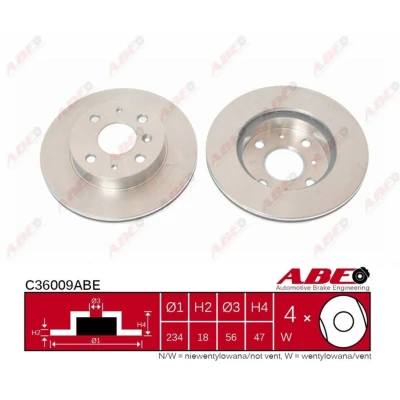 Afbeelding van ABE Remschijven C36009ABE