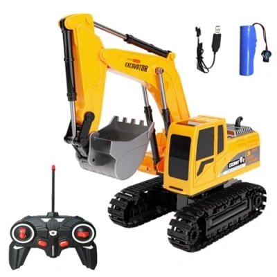 Afbeelding van Afstandsbediening Digger, Toy Digger Graafmachine Speelgoed, Engineering Zandgraver Bouw Voertuig Speelgoed RC Auto&#039;s voor Kinderen
