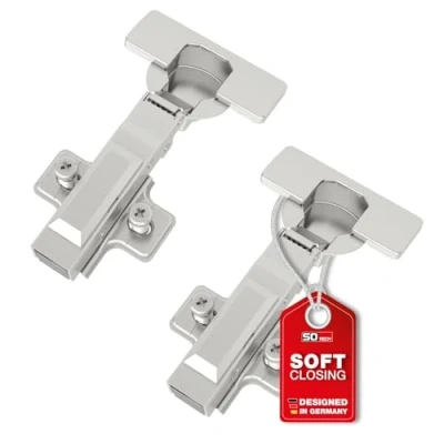 Afbeelding van SOTECH SMOOTH kopscharnier T52 met softclose in standaardmaat deurscharnieren demper openingshoek van 105, kop Ø 35 mm (2 stuks/hoekscharnier)
