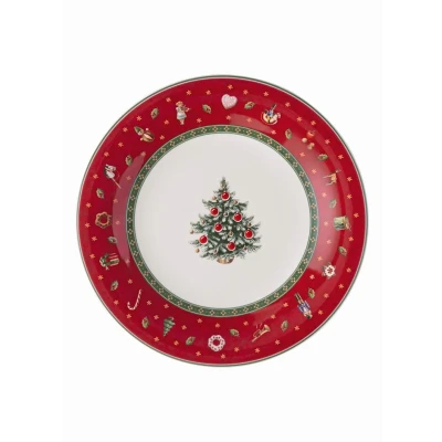 Afbeelding van Villeroy &amp; Boch Toy&#039;s Delight Specials ontbijtbord, dessertbord van porselein, klein bord met kerstmotief, kerstservies, voor de brunch, 21,5 cm Ø, vaatwasmachinebestendig, magnetronbestendig