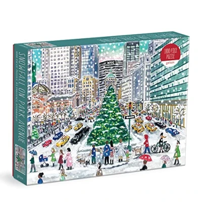Afbeelding van Puzzle 1000 piece: Michael Storrings Snowfall on Park Avenue