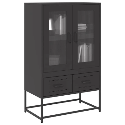 Afbeelding van vidaXL Hoge kast 68x39x111,5 cm staal zwart