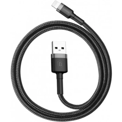 Afbeelding van Baseus Cafule USB A naar Apple Lightning Kabel 1.5A 2M Grijs/Zwart