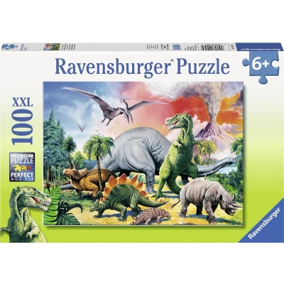Afbeelding van Ravensburger puzzel XXL tussen de dino&quot;;s 100 stukjes
