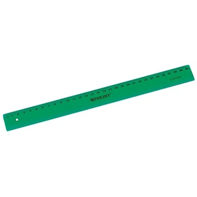 Afbeelding van Westcott E 10172 00 kunststof liniaal, 30 cm, cm/mm schaal, groen