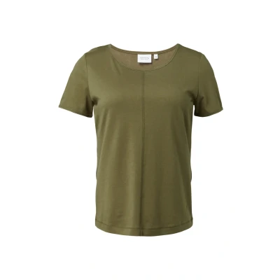 Afbeelding van comma casual identity MIT Nahtdetail Tshirt basic, Dames, Maat: 36, Guacamole