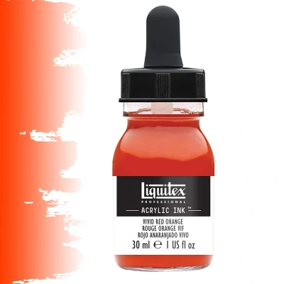 Afbeelding van Professional Acrylic Ink! Vivid Red Orange 30ml 620 4260620