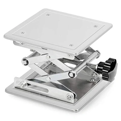 Afbeelding van stonylab Lab schaar Jack, 200 x mm Roestvrij Staal Laboratorium Ondersteuning Jack platform Lift Stand Tafel van 85 tot 280 mm, Gewicht 15 KG