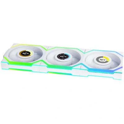 Afbeelding van Lian Li UNI FAN SL Wireless LCD 120mm 3 Pack White