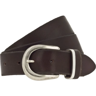 Afbeelding van b.belt Leren Riem Vally Belt W80 Dark Brown Donkerbruin
