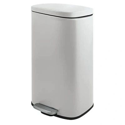 Afbeelding van Spirella SP2711 afvalemmer 50 liter voor keuken, softclose, binnenmateriaal van kunststof, met pedaal, wit