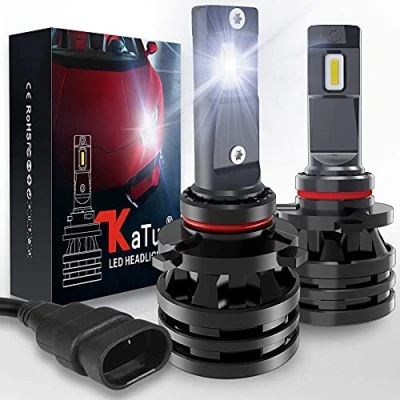 Afbeelding van KATUR HB3 LED Koplampen Mini Ontwerp Verbeterde Chips Extreem Heldere 12000 LM Waterdichte Alles In ééN 9005 Koplampconversiekit 55W 6500K Xenon Wit 2 Jaar Garantie