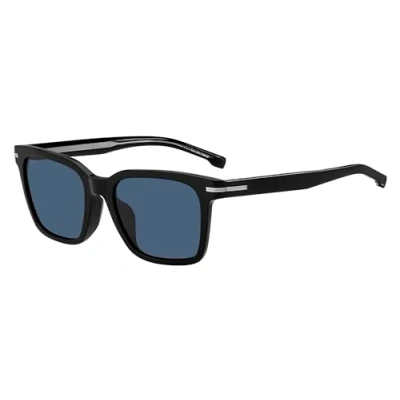 Afbeelding van Hugo BOSS Uomo 1540/F/SK 807/KU Occhiali da sole Acetato Nero Blu Squadrata