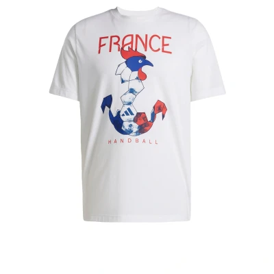 Afbeelding van adidas Performance France Handball Climacool Graphic Tshirt print, Maat: XS, White