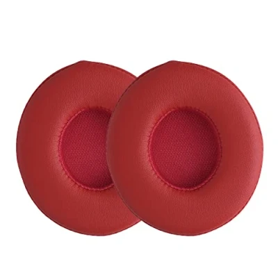 Afbeelding van kwmobile 2x oorkussens geschikt voor Beats Solo 2 Wireless / 3 Earpads koptelefoon in rood