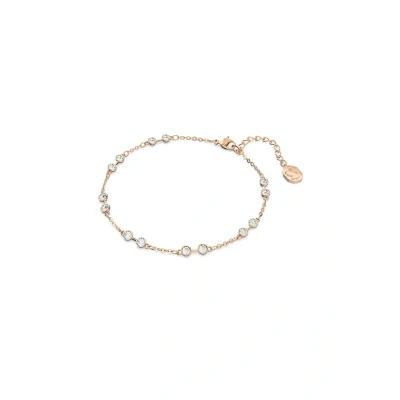Afbeelding van Swarovski Remix Collectie streng, Ronde slijpsel, Wit, Roségoud geplateerd