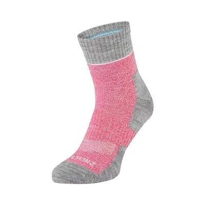 Afbeelding van SEALSKINZ Bircham Waterdichte Morston Solo sneldrogende enkelsokken voor alle weersomstandigheden, roze/licht mergelgrijs/crèmekleurig, M