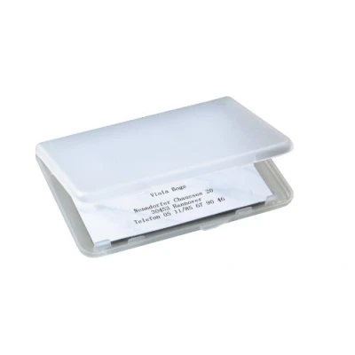 Afbeelding van SIGEL VA140 Visitekaartkoffer, voor maximaal 15 kaarten (max. 8,9 x 5,7 cm), transparant