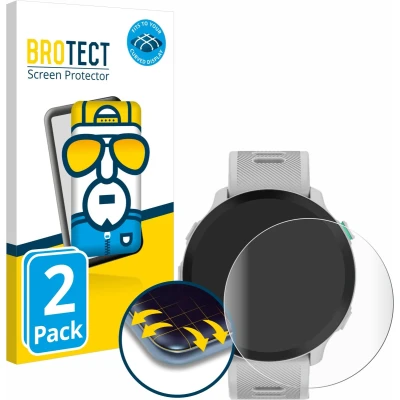 Afbeelding van BROTECT Screenprotector voor Garmin Forerunner 55 Folie Beschermfolie transparant volledig dekking (2 Stuks)