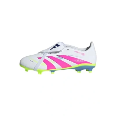 Afbeelding van adidas Performance Predator League Unisex Voetbalschoenen met Kunststof noppen voor kinderen, Maat: 34, White/lucid pink/lucid lemon