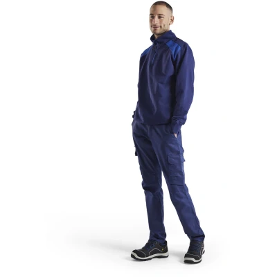 Afbeelding van Blaklader Industrie werkbroek stretch 1444 1832 Marineblauw/Korenblauw C150
