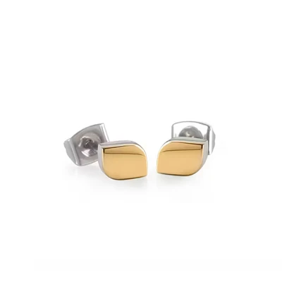 Afbeelding van Boccia 05008 03 Oorknoppen titanium goudkleurig 6 x 8 mm