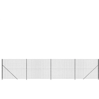 Afbeelding van vidaXL Draadgaashek met flens 1,4x10 m antracietkleurig