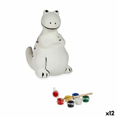 Afbeelding van Spaarpot die je kunt verven Dinosaurus 8,5 x 13,2 11 cm Keramisch (12 Stuks)