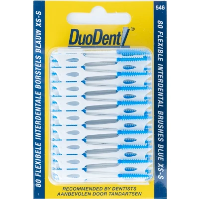 Afbeelding van Duodent Flexibele Interdentale Borstels Blauw XS S 80ST