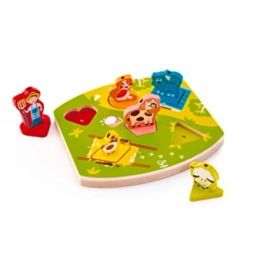 Afbeelding van Hape Boerderijpuzzel Met Geluid Puzzel en Speelstukken