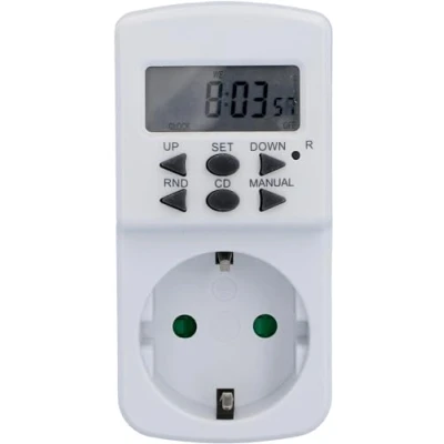 Afbeelding van UNITEC Weektijdschakelaar, mechanisch, voor binnen IP20, digitaal, wit, 1 minuut afstanden instelbaar