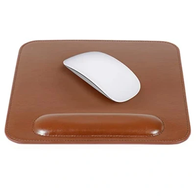 Afbeelding van Londo Leder Mousepad met Polssteun, Lichtbruin