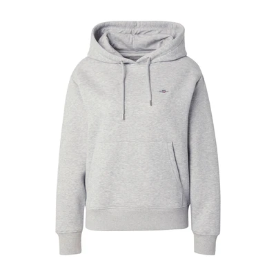 Afbeelding van GANT Shield Hoodie Sweater, Dames, Maat: Medium, Light grey melange
