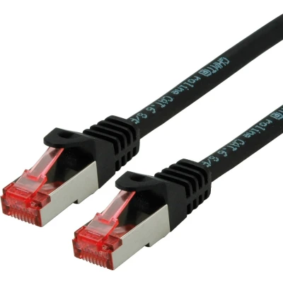 Afbeelding van ROLINE patchkabel Cat.6 S/FTP (PiMF), componentniveau, LSOH, zwart, 0,3 m