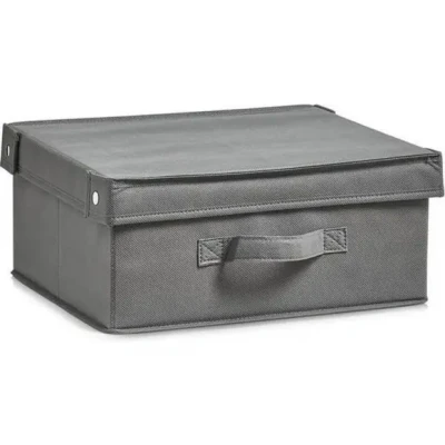 Afbeelding van Zeller Storage Box w. lid, foldable, grey