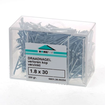 Afbeelding van Draadnagel verloren kop gegalvaniseerd 1.8 x 30mm 350 gram