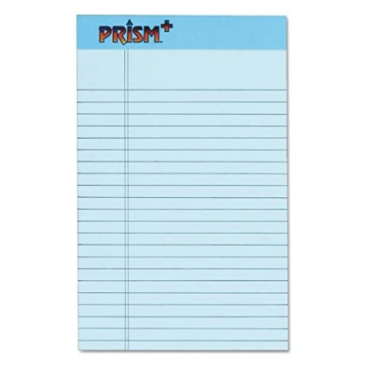 Afbeelding van TOPS Prism Plus 100% gerecycled juridisch pad, 5 x 8 inch, geperforeerd, blauw, smal regel, 50 vellen per 12 pads verpakking (63020)