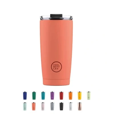 Afbeelding van Cool Bottles Thermosbeker 550 ml 5 uur warm, 10 koud BPA Vrij Pastel Coral