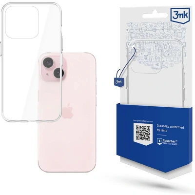 Afbeelding van 3mk iPhone 15 Armor Case Stevige Hoes voor Optimale Bescherming Transparant
