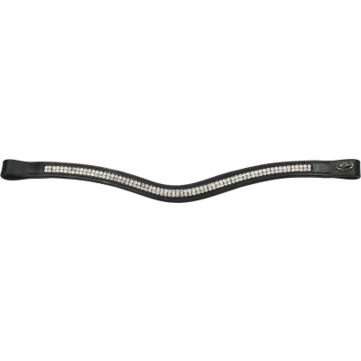 Afbeelding van Harry&#039;s Horse Frontriem crystal wave zilver Cob Kleurloos