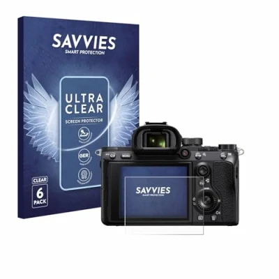 Afbeelding van Savvies Screenprotector voor Sony Alpha 7 III / 7R II 7S Folie Beschermfolie transparant (6 Stuks)