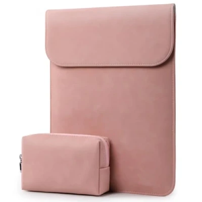Afbeelding van HYZUO 15 16 Inch Laptop Hoes Sleeve Laptophoes Laptoptas Compatibel met 2019 2021 MacBook Pro A2141/Surface 4/3 Inch/Dell XPS 15/2012 Kleine Tas, Roze