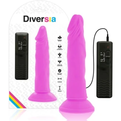Afbeelding van Diversia Flexible Vibrating Dildo 23 Cm Purple