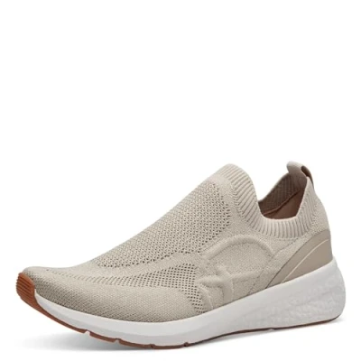 Afbeelding van Tamaris Instappers, Dames, Maat: 38, Ivory metallic Imitatieleer/ textiel
