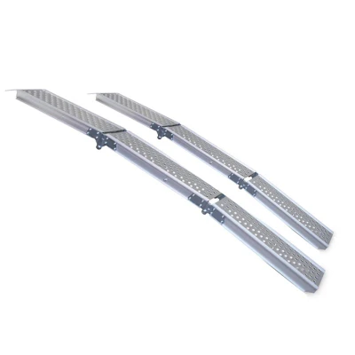 Afbeelding van Datona Aluminium Oprijplaat Compact Twee Keer Inklapbaar 195 Cm 2 Stuks (195 x 24 17 cm)
